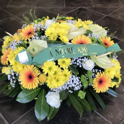 Réf: 5216 Coussin deuil dernier hommage