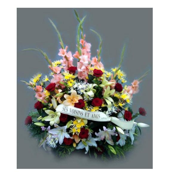 Réf: 5301 Coussin conique deuil dernier hommage