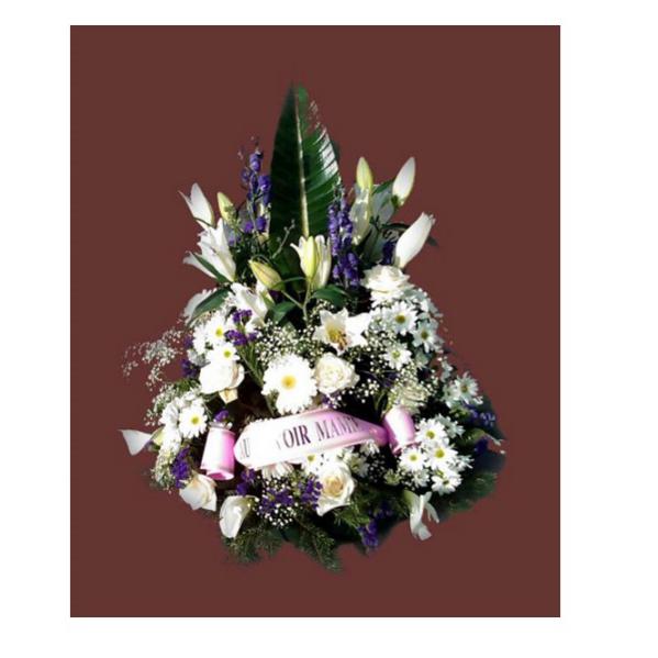 Réf: 5302 Coussin conique deuil dernier hommage