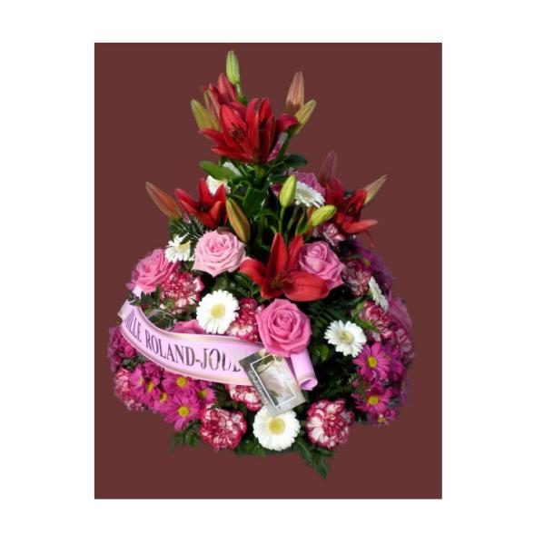 Réf: 5304 Coussin conique deuil dernier hommage