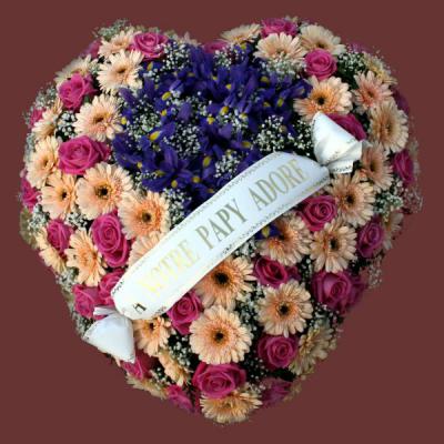 Réf: 5501 Coeur deuil dernier hommage