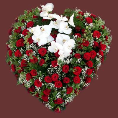 Réf: 5504 Coeur deuil dernier hommage