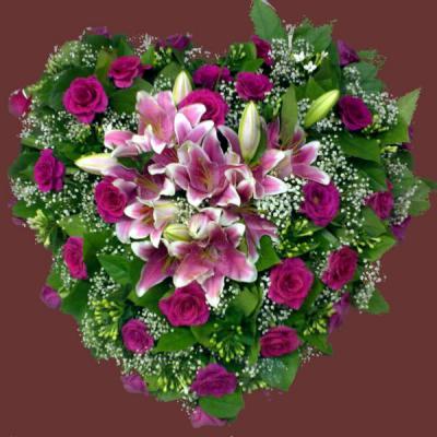 Réf: 5508 Coeur deuil dernier hommage