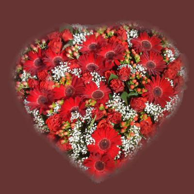 Réf: 5509 Coeur deuil dernier hommage