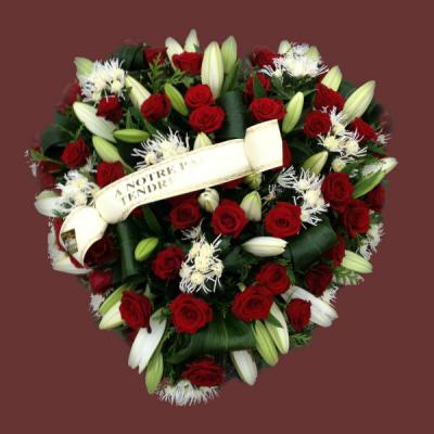 Réf: 5513 Coeur deuil dernier hommage