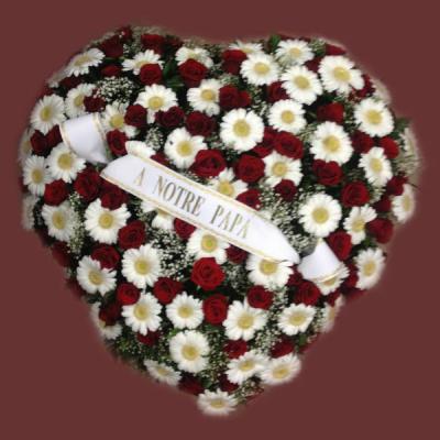 Réf: 5514 Coeur deuil dernier hommage