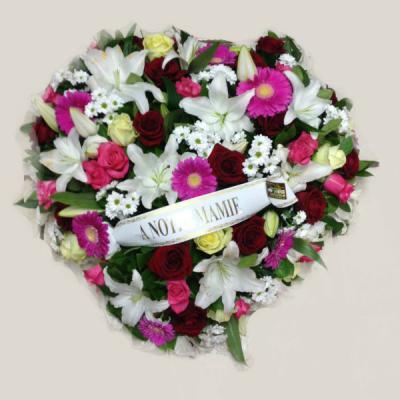 Réf: 5515 Coeur deuil dernier hommage