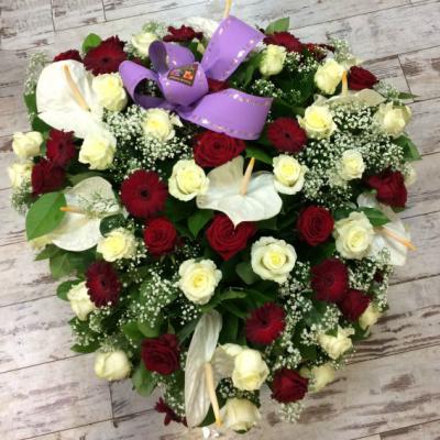 Réf: 5517 Coeur deuil dernier hommage