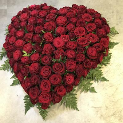 Réf: 5518 Coeur deuil dernier hommage