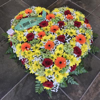 Réf: 5520 Coeur deuil dernier hommage