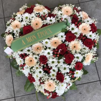 Réf: 5521 Coeur deuil dernier hommage