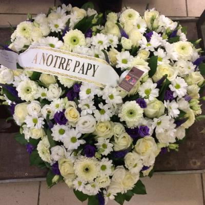 Réf: 5524 Coeur deuil dernier hommage