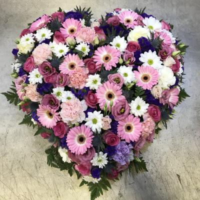 Réf: 5525 Coeur deuil dernier hommage