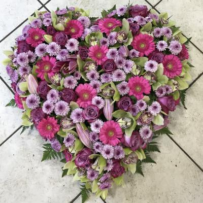 Réf: 5529 Coeur deuil dernier hommage