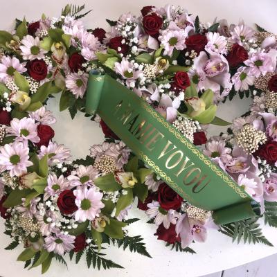 Réf: 5531 Coeur deuil dernier hommage