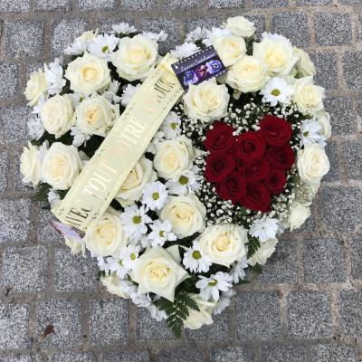 Réf: 5533 Coeur deuil dernier hommage
