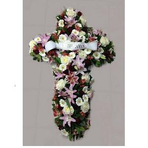 Réf: 5904 Croix deuil dernier hommage