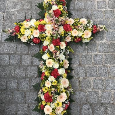 Réf: 5907 Croix deuil dernier hommage