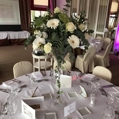 Mariage vase Martini @Fleurs de Conflans