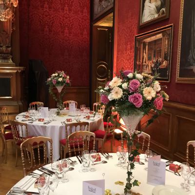 Mariage vase Martini @Fleurs de Conflans