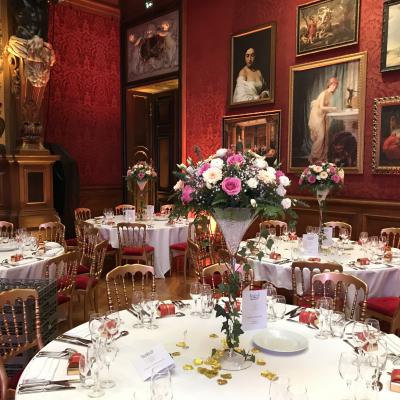 Mariage vase Martini @Fleurs de Conflans