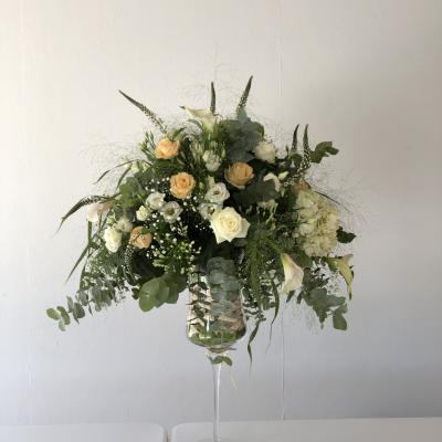 Mariage décoration vase Martini @Fleurs de Conflans