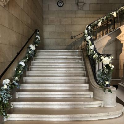 Mariage décoration rampe escalier